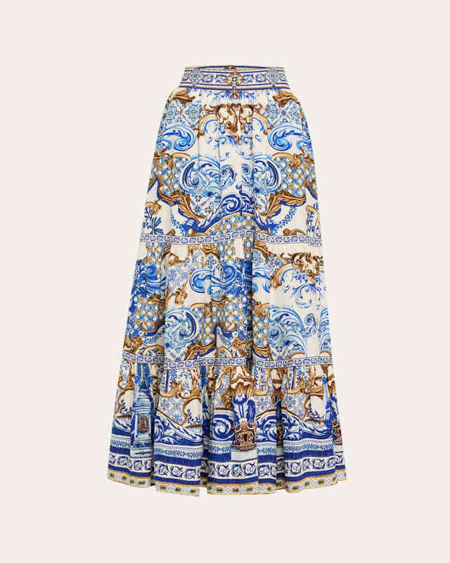 Azul Adventures High-Waisted Tiered Skirt